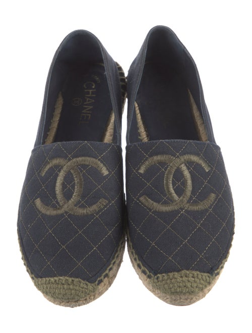 Chanel Interlocking CC Logo Canvas Espadrilles