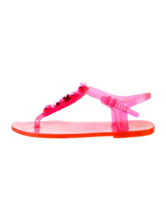 Chanel 2016 Interlocking CC Logo T-Strap Sandals