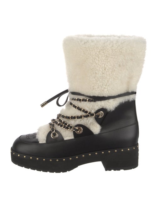 Chanel 2022 Interlocking CC Logo Combat Boots