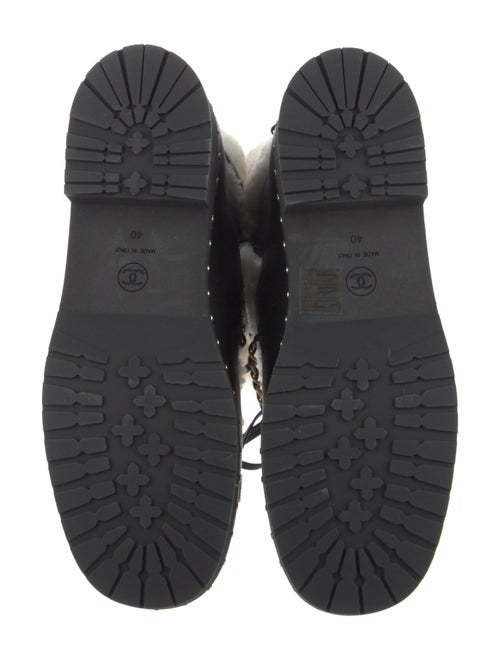 Chanel 2022 Interlocking CC Logo Combat Boots