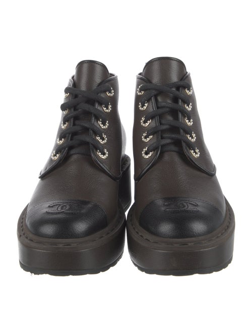 Chanel 2020 Interlocking CC Logo Combat Boots