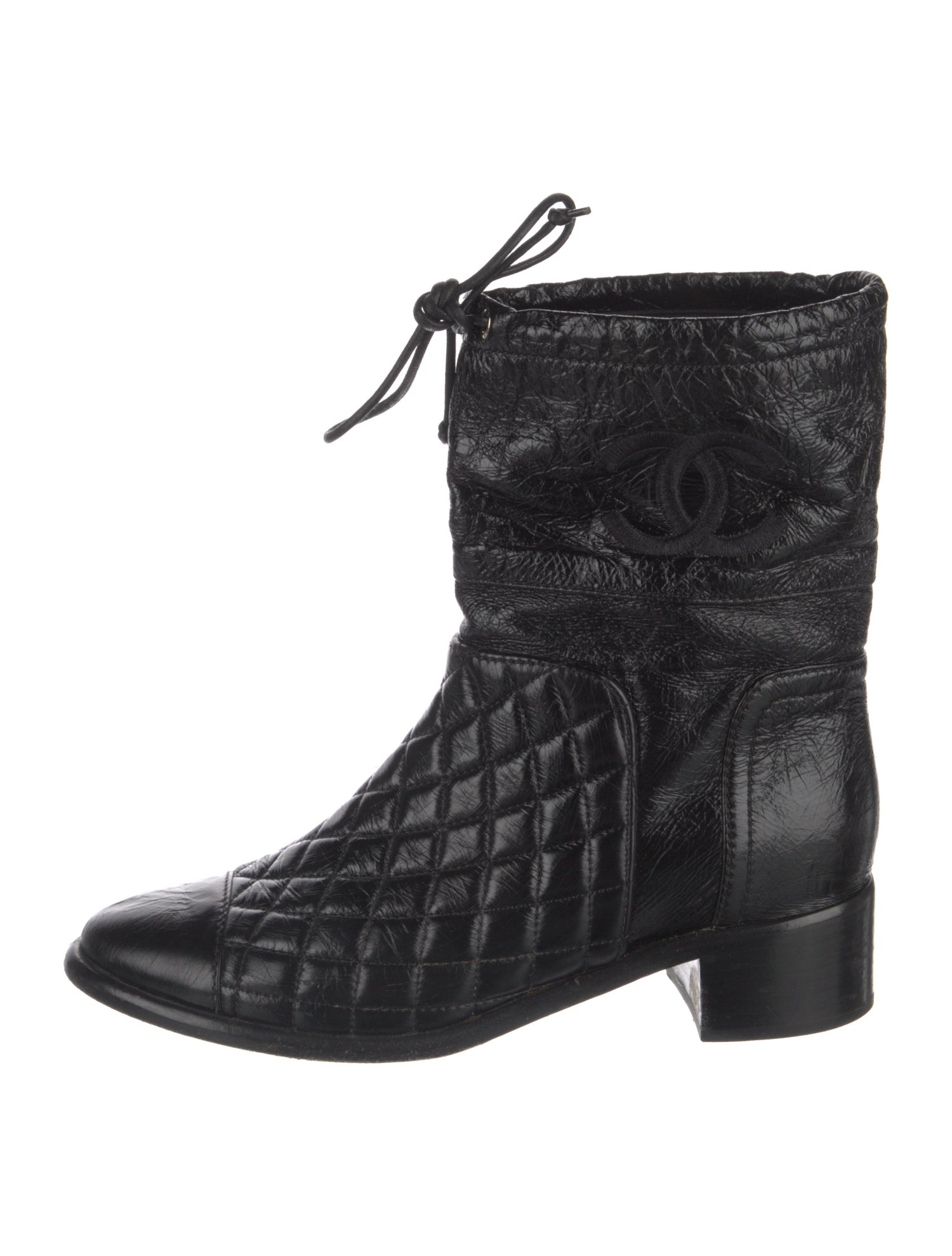 Chanel 2018 Interlocking CC Logo Combat Boots