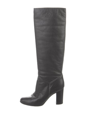 Chanel Interlocking CC Logo Leather Boots