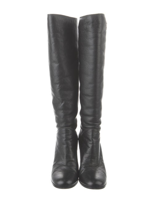 Chanel Interlocking CC Logo Leather Boots