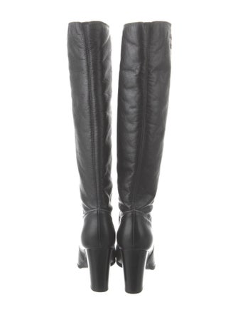 Chanel Interlocking CC Logo Leather Boots