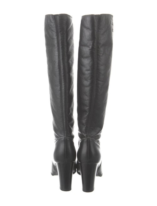 Chanel Interlocking CC Logo Leather Boots