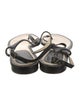 Chanel Interlocking CC Logo Leather T-Strap Sandals