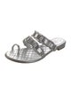 Chanel Interlocking CC Logo Patent Leather Slides