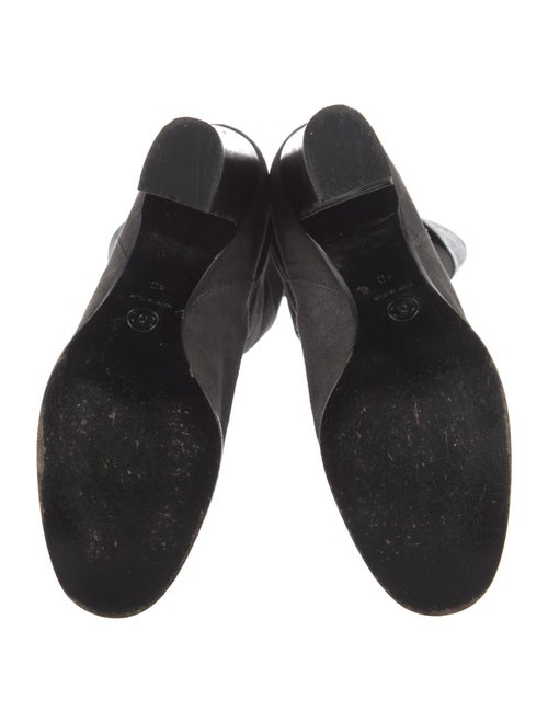 Chanel Interlocking CC Logo Suede Boots