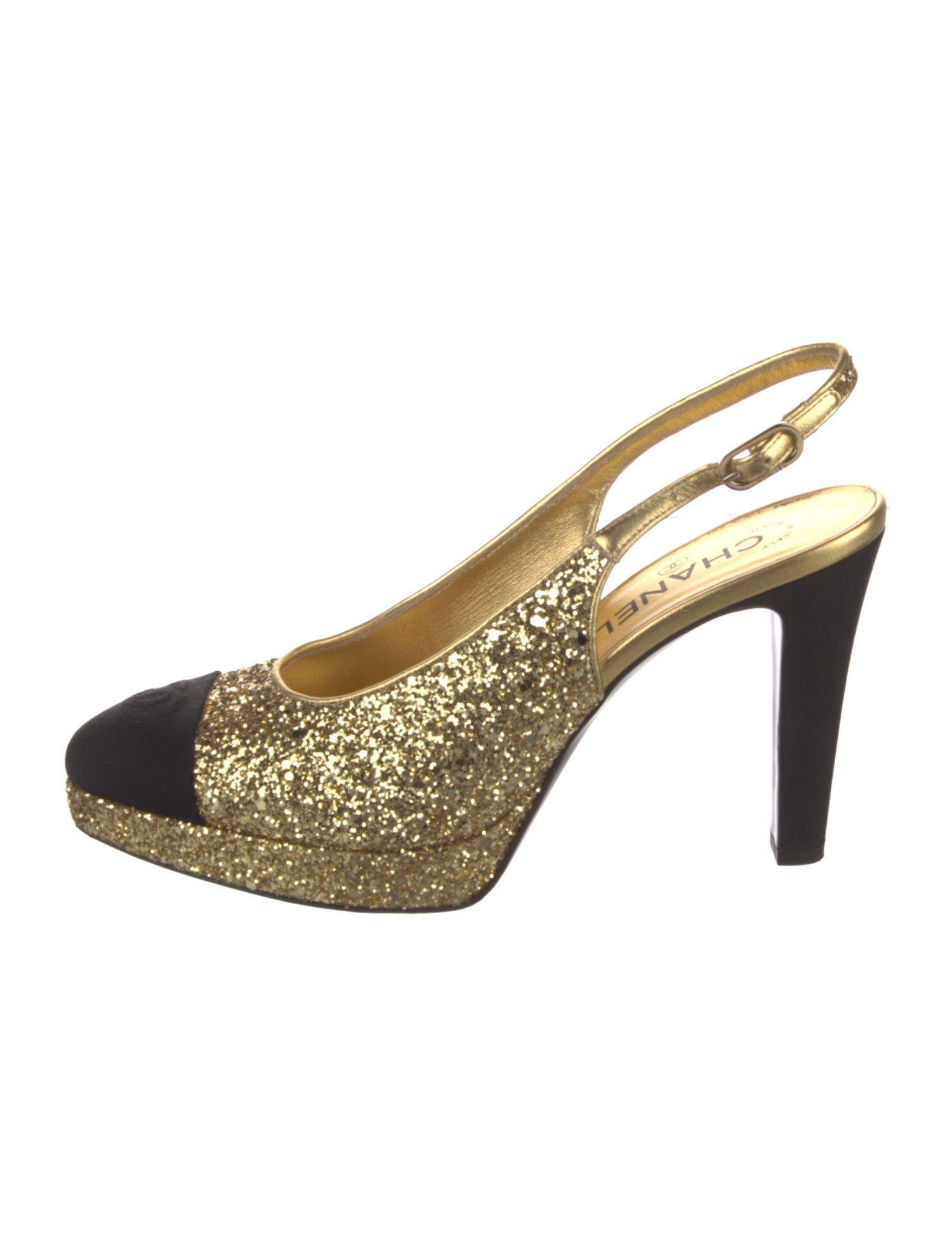 Chanel 2021 Interlocking CC Logo Slingback Pumps