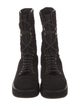 Chanel Interlocking CC Logo Suede Combat Boots