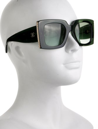 Chanel Interlocking CC Logo Oversize Sunglasses