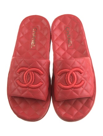 Chanel 2021 Interlocking CC Logo Slides