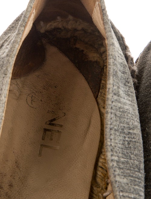 Chanel Interlocking CC Logo Suede Espadrilles