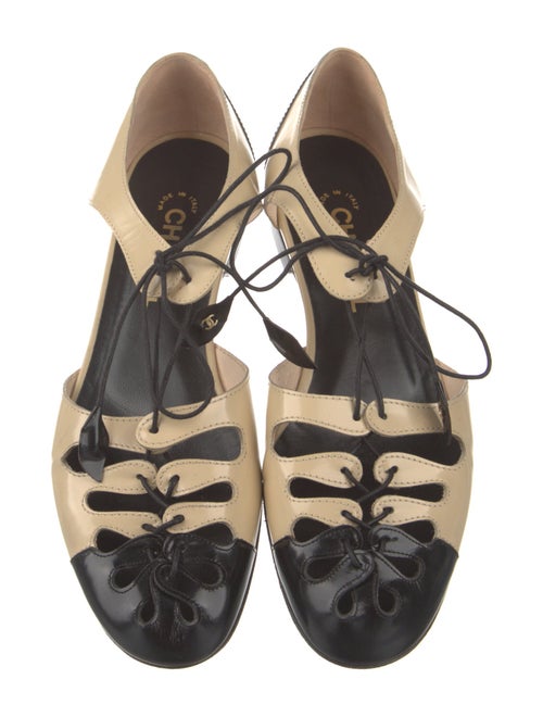 Chanel Interlocking CC Logo Leather D'Orsay Flats