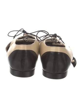 Chanel Interlocking CC Logo Leather D'Orsay Flats