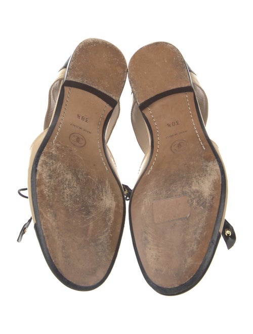 Chanel Interlocking CC Logo Leather D'Orsay Flats