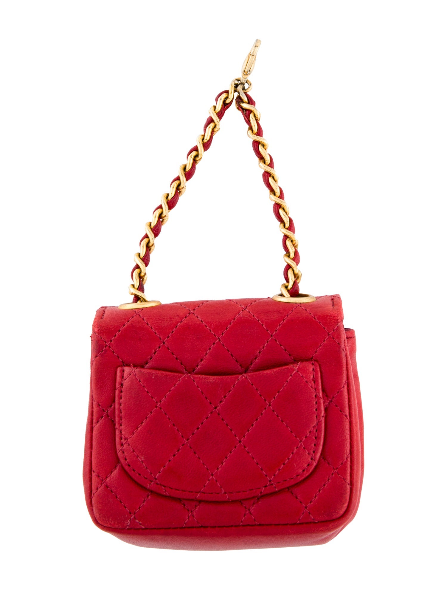 Chanel Vintage Quilted Micro Mini Bag Charm