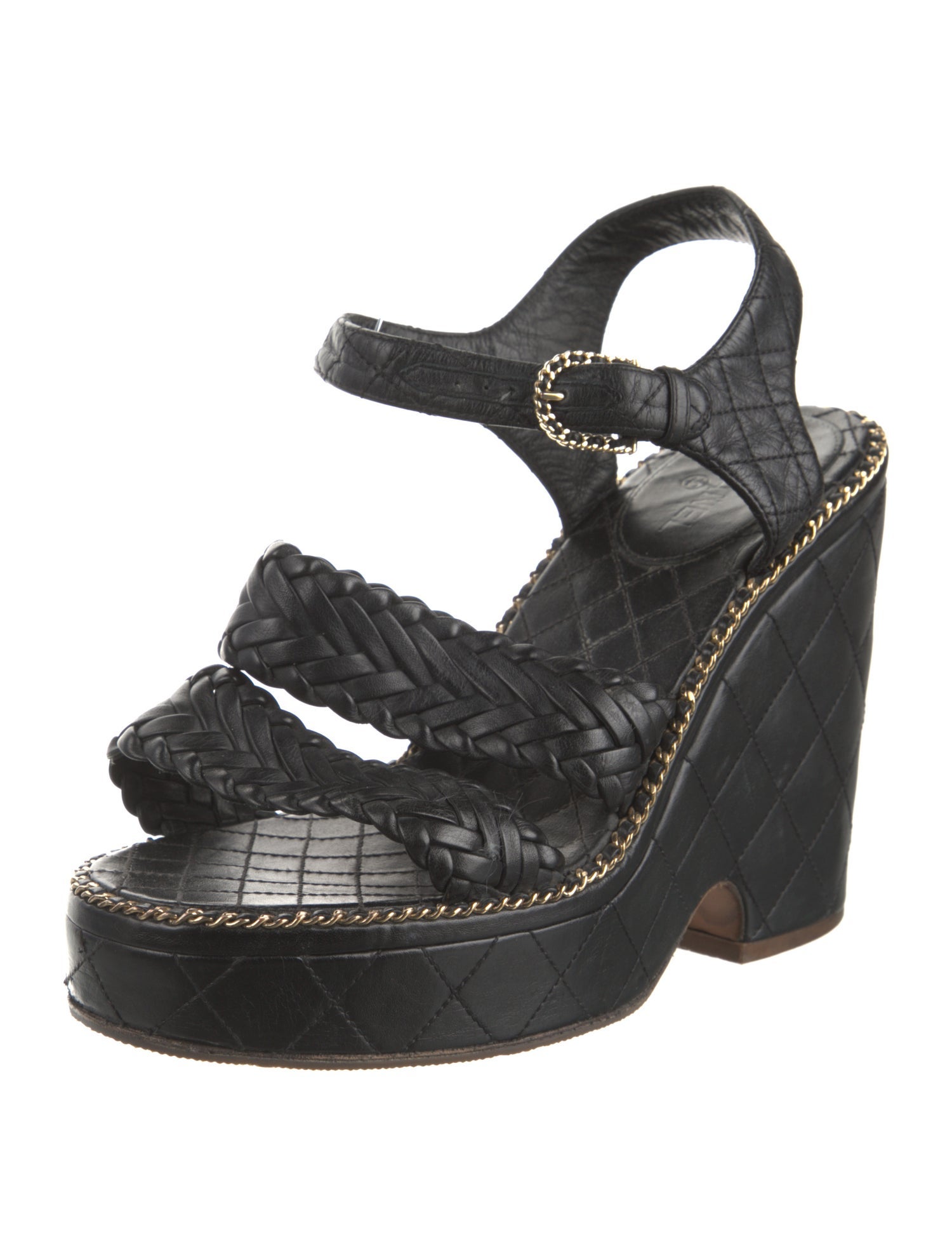 Chanel 2015 Interlocking CC Logo Espadrilles