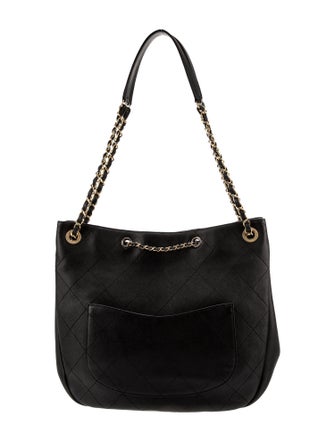 Chanel Quilted CC Drawstring Tote