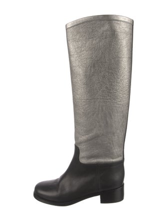 Chanel 2012 Interlocking CC Logo Riding Boots
