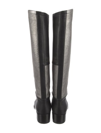 Chanel 2012 Interlocking CC Logo Riding Boots