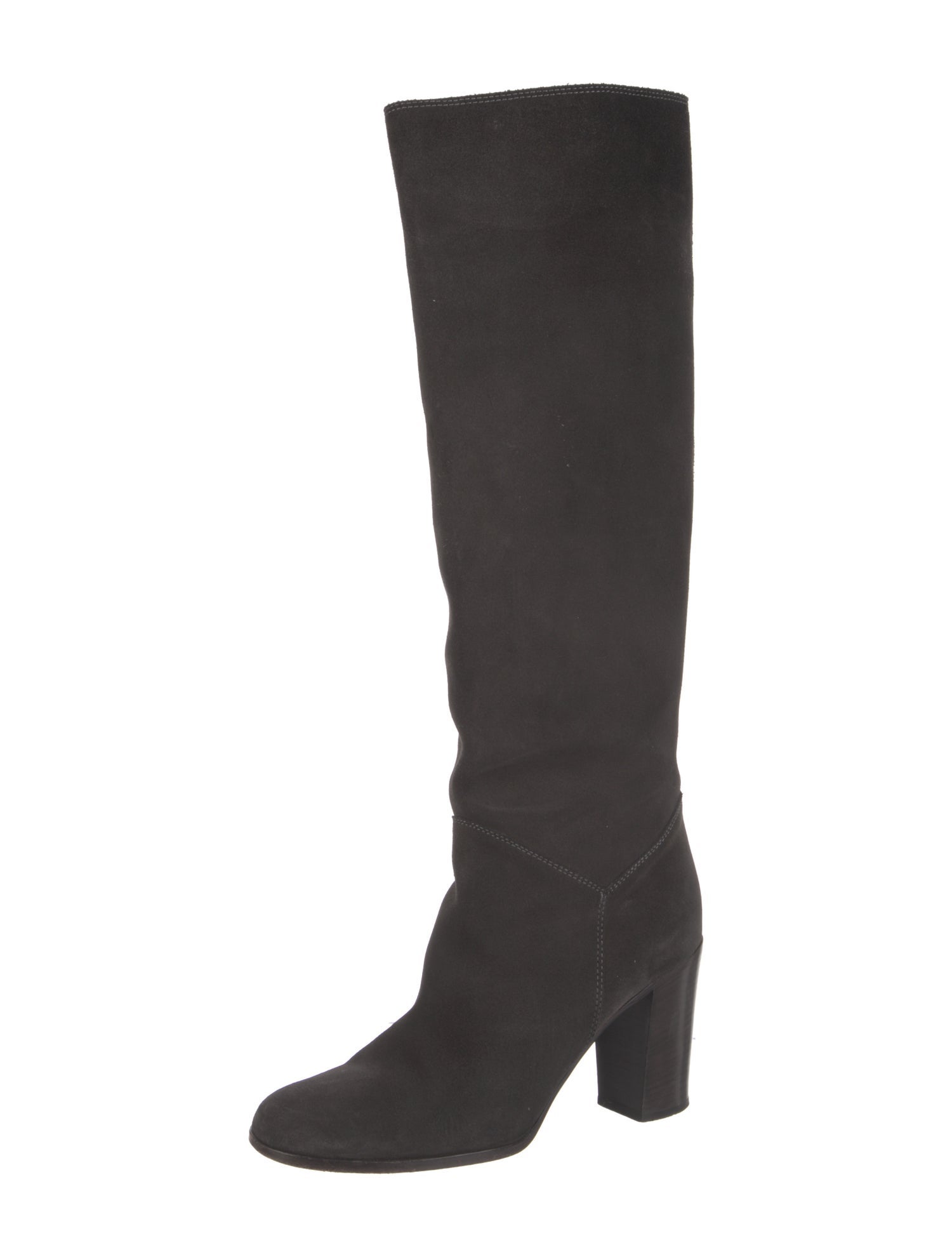 Chanel Interlocking CC Logo Suede Boots