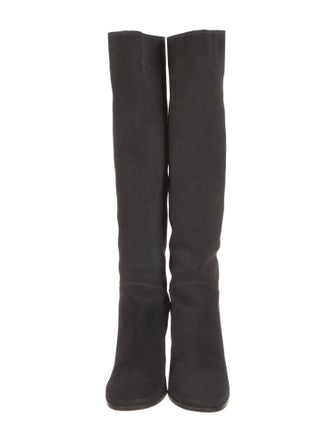 Chanel Interlocking CC Logo Suede Boots