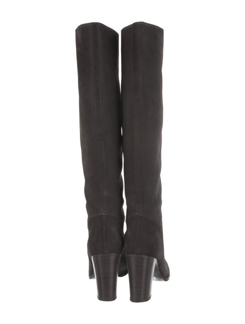 Chanel Interlocking CC Logo Suede Boots