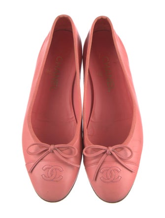 Chanel Interlocking CC Logo Calfskin Ballet Flats
