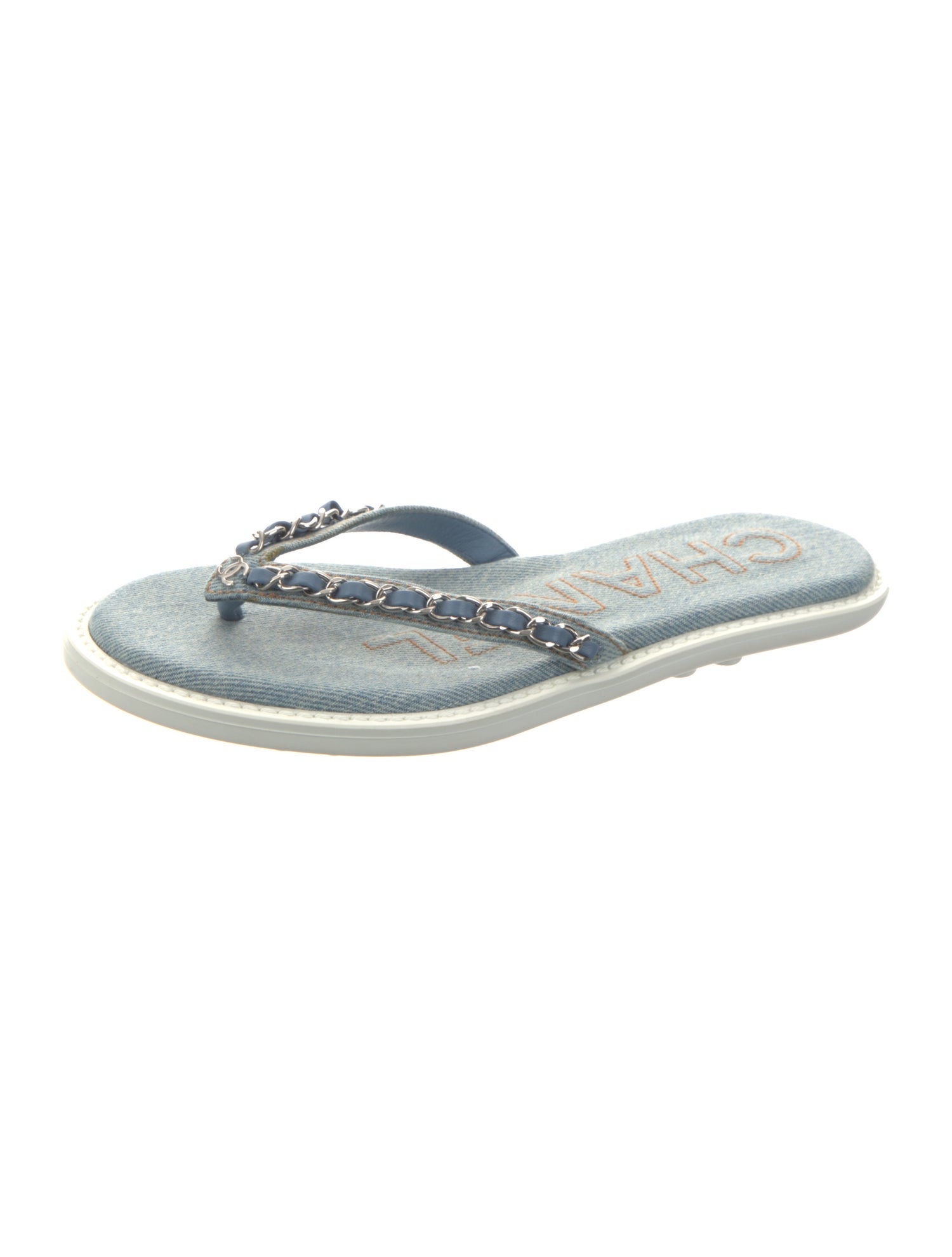Chanel 2020 Interlocking CC Logo Flip Flops