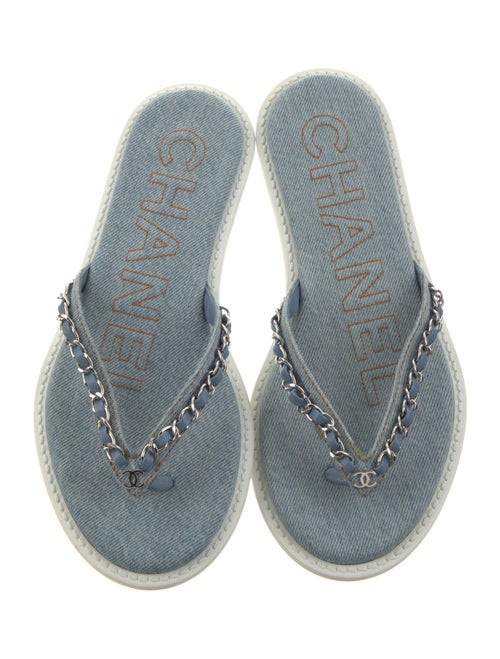 Chanel 2020 Interlocking CC Logo Flip Flops