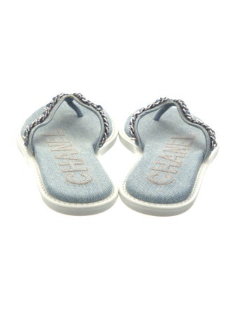 Chanel 2020 Interlocking CC Logo Flip Flops