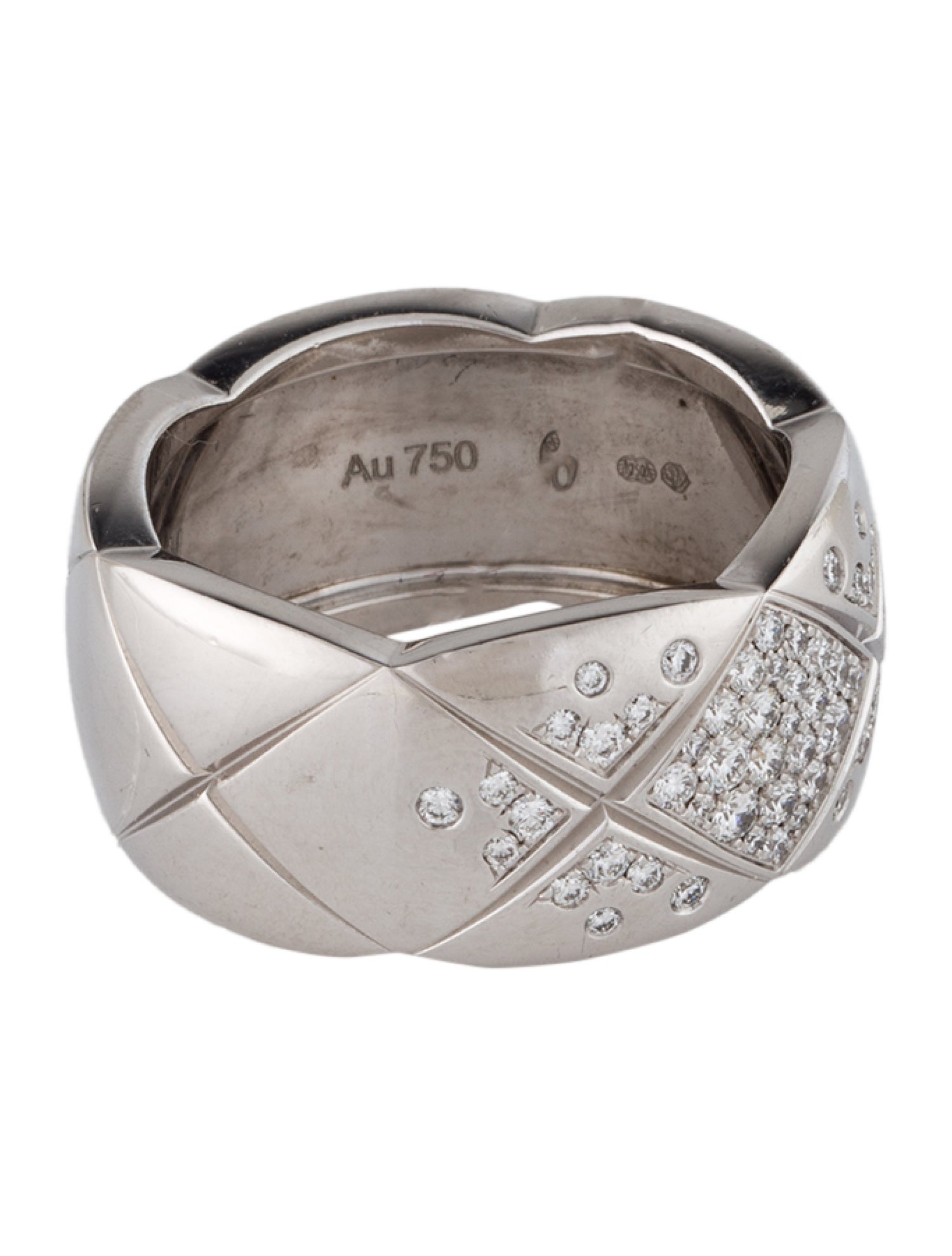 Chanel 18K Diamond Coco Crush Ring