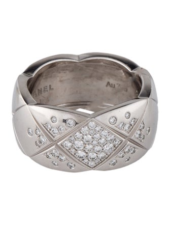Chanel 18K Diamond Coco Crush Ring