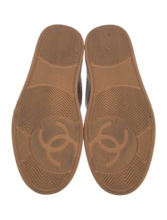 Chanel Interlocking CC Logo Velvet Sneakers