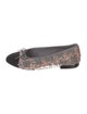 Chanel Interlocking CC Logo Tweed Ballet Flats