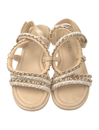 Chanel 2022 Interlocking CC Logo Gladiator Sandals