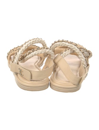 Chanel 2022 Interlocking CC Logo Gladiator Sandals