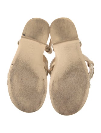 Chanel 2022 Interlocking CC Logo Gladiator Sandals