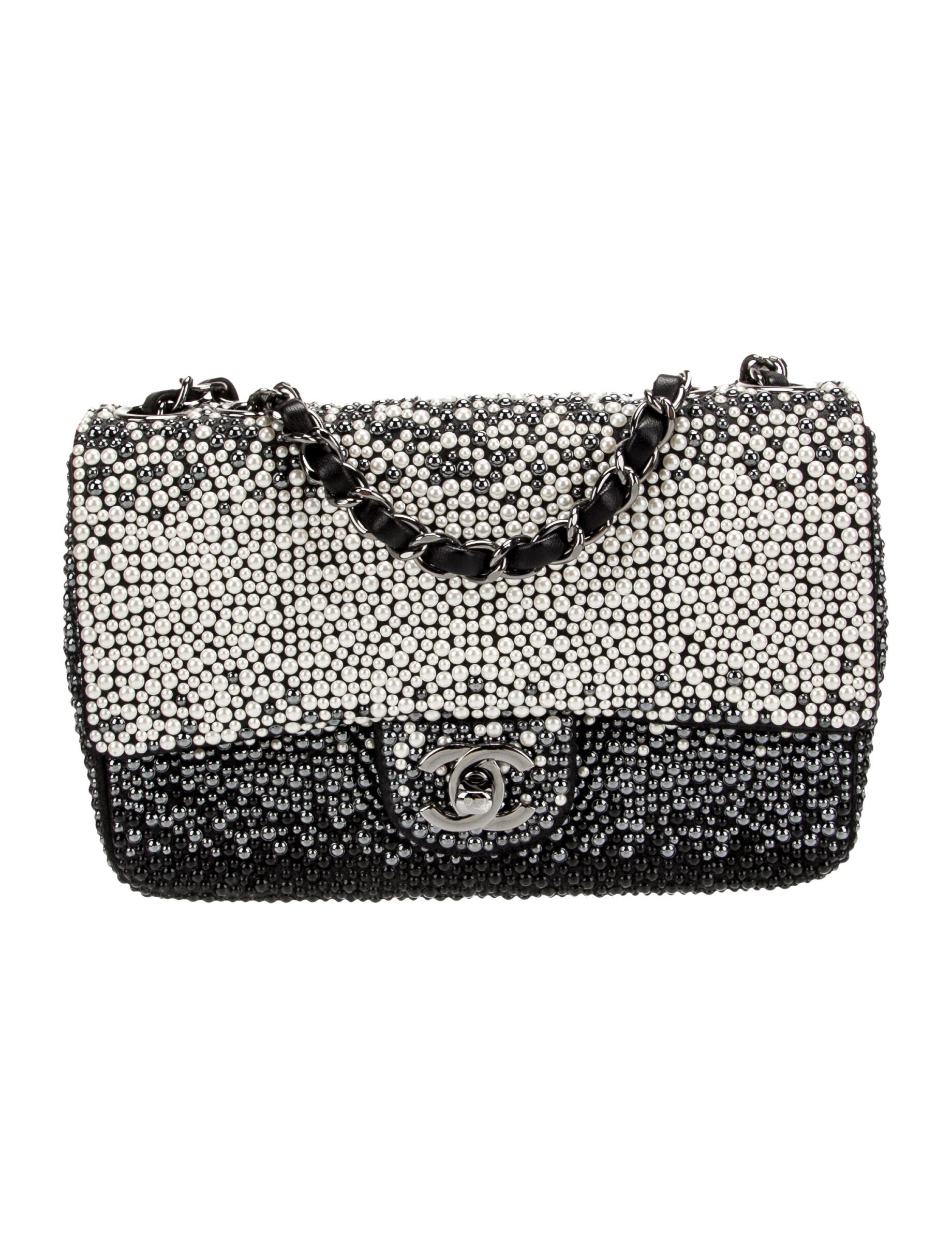 Chanel Pearl Embellished CC Flap Bag