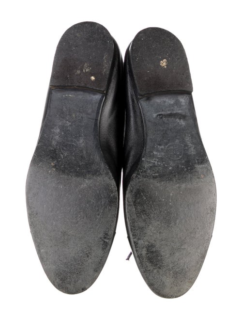 Chanel Interlocking CC Logo Leather Ballet Flats