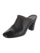 Chanel Interlocking CC Logo Leather Mules