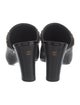 Chanel Interlocking CC Logo Leather Mules