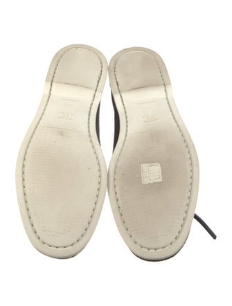Chanel Interlocking CC Logo Suede Loafers