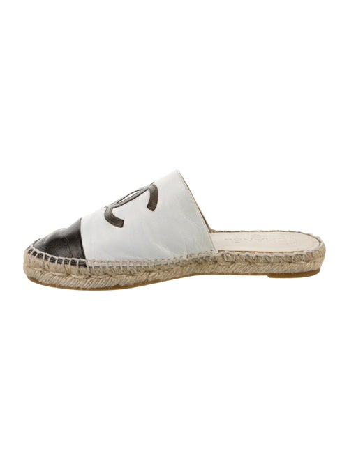 Chanel Interlocking CC Logo Goat Leather Espadrilles