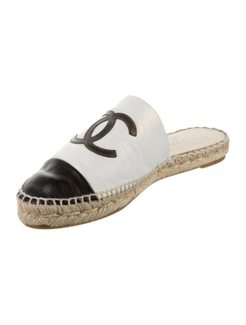 Chanel Interlocking CC Logo Goat Leather Espadrilles