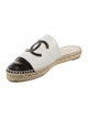 Chanel Interlocking CC Logo Goat Leather Espadrilles