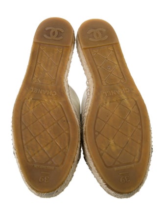 Chanel Interlocking CC Logo Goat Leather Espadrilles