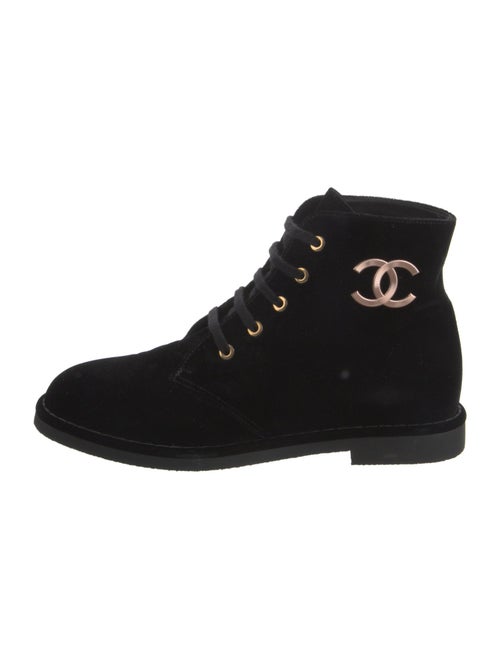 Chanel 2017 Interlocking CC Logo Combat Boots